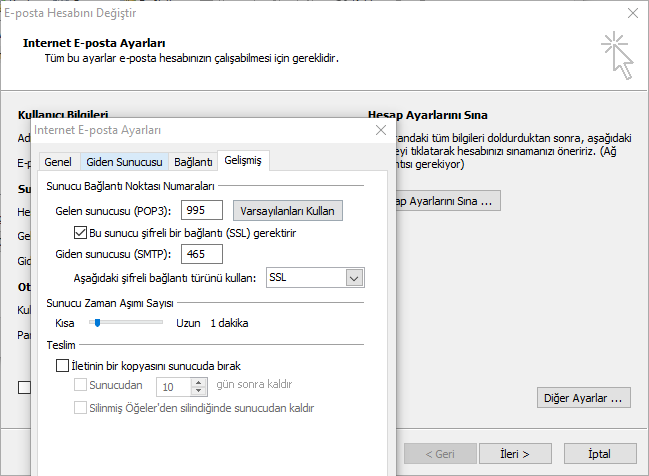 Outlook Kurulumu
