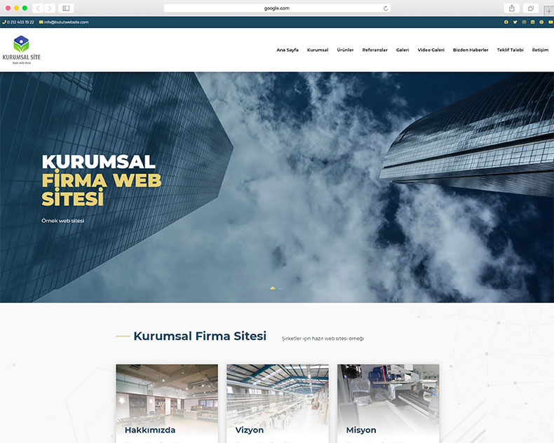 Kurumsal Firma Web Sitesi