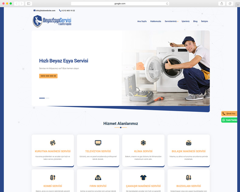 Beyaz Eşya Servis Firmaları İçin Hazır Site 265