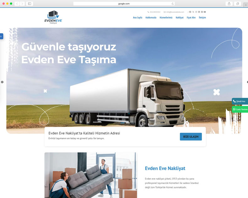 Nakliyat Web Sitesi Kur 001